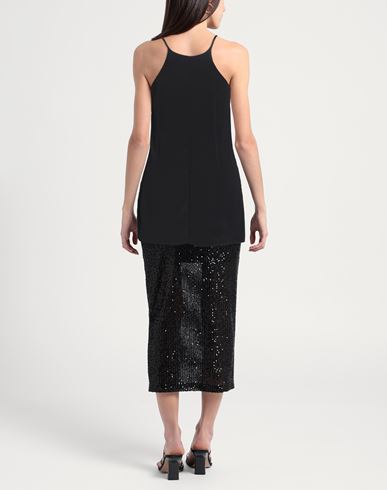 Woman Top Black Size 2 Acetate, Silk