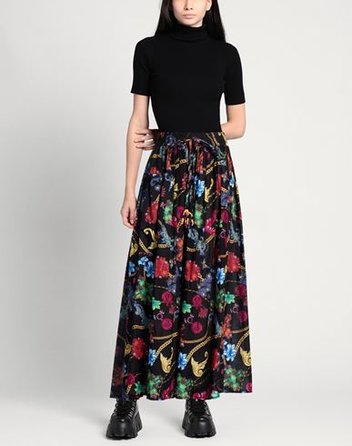 Woman Maxi skirt Black Size L Cotton