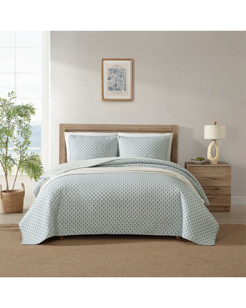 Coastal Batik Cotton Reversible Quilt Set
