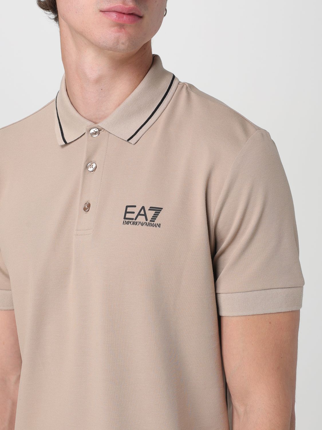 Polo Shirt Men color Beige
