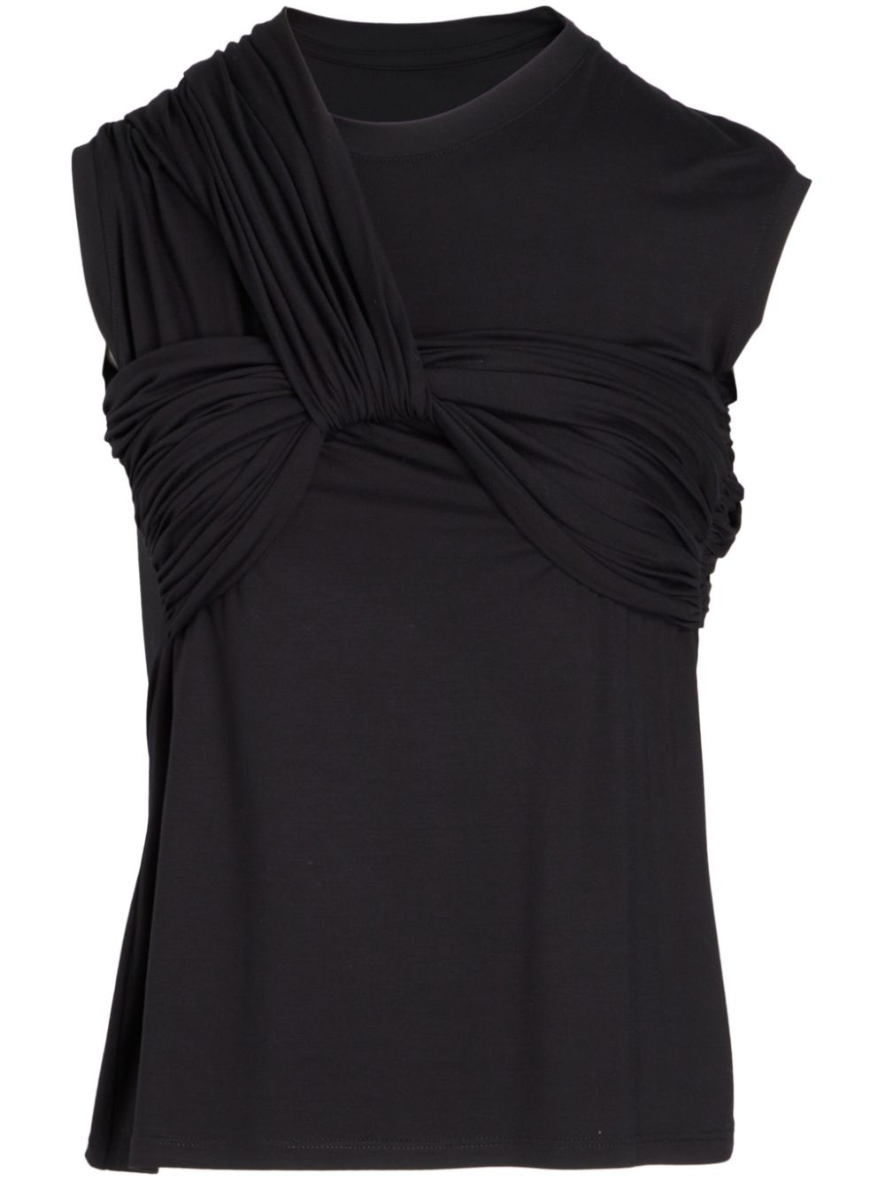 Twist-detailing jersey T-shirt - Black