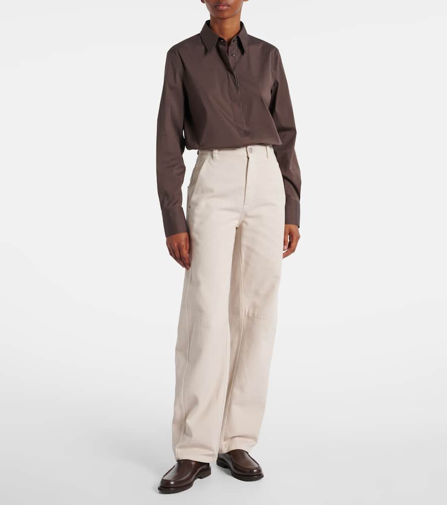 High-rise straight jeans