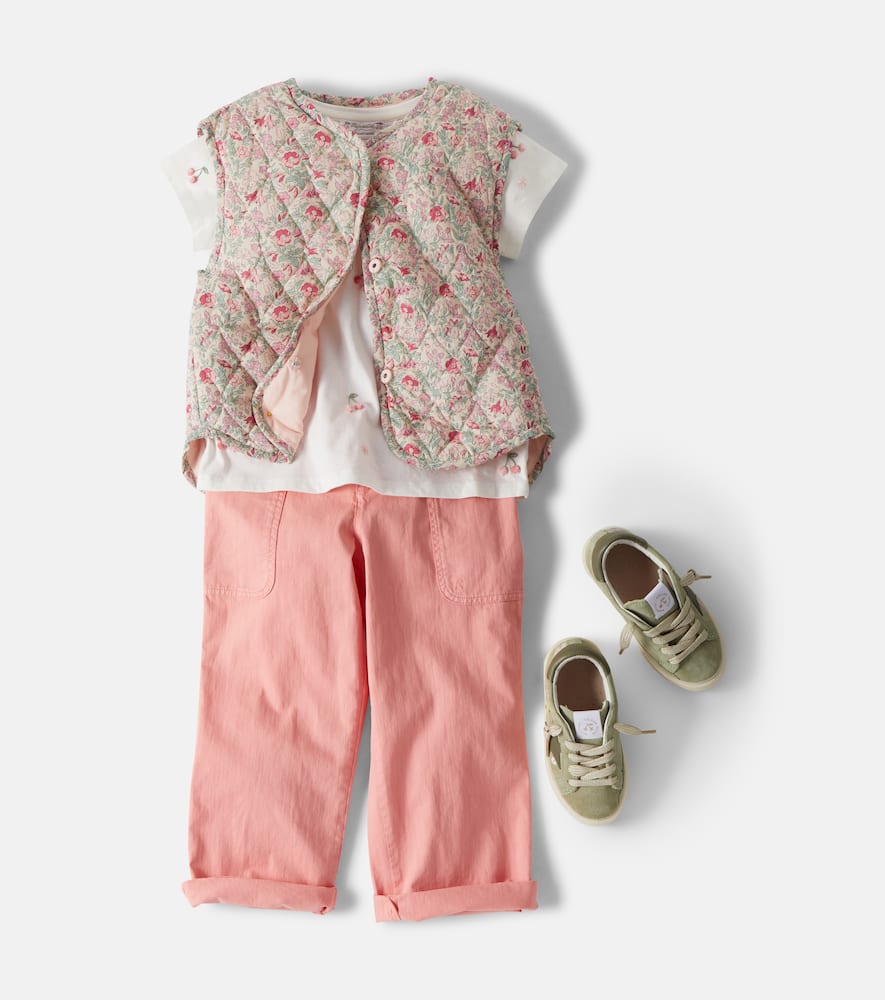 Elbie floral quilted cotton vest