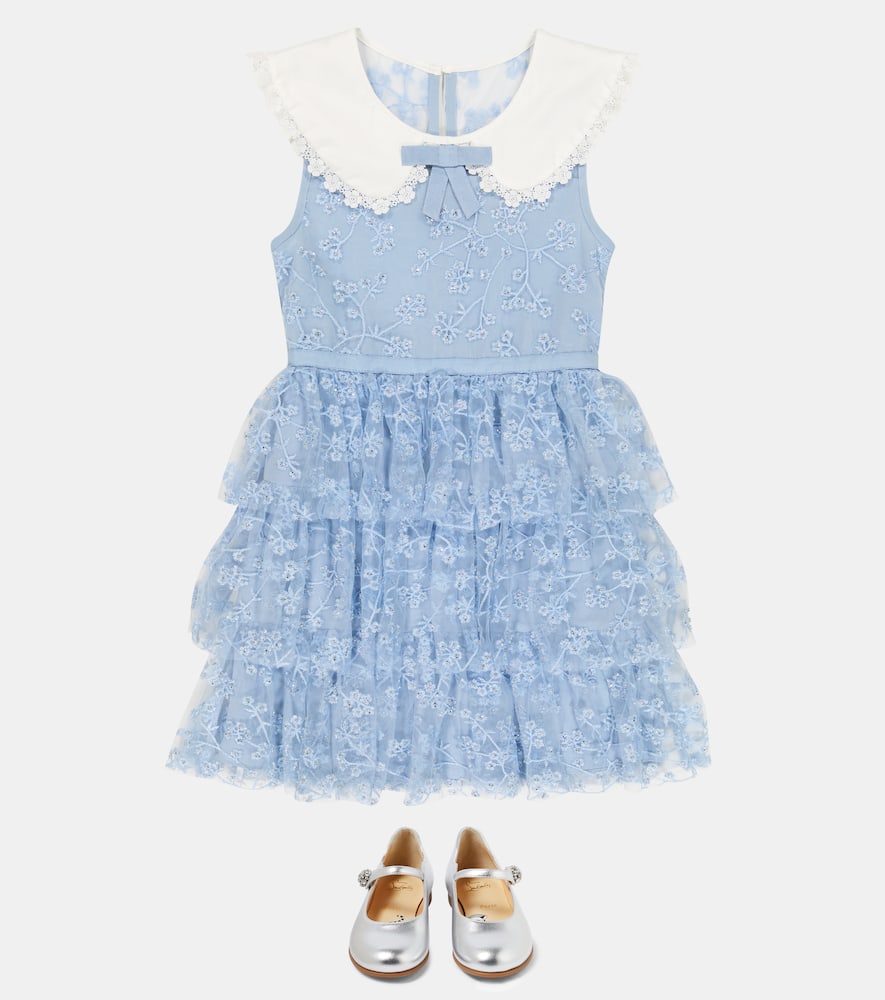 Self-Portrait Kids Embroidered floral dress