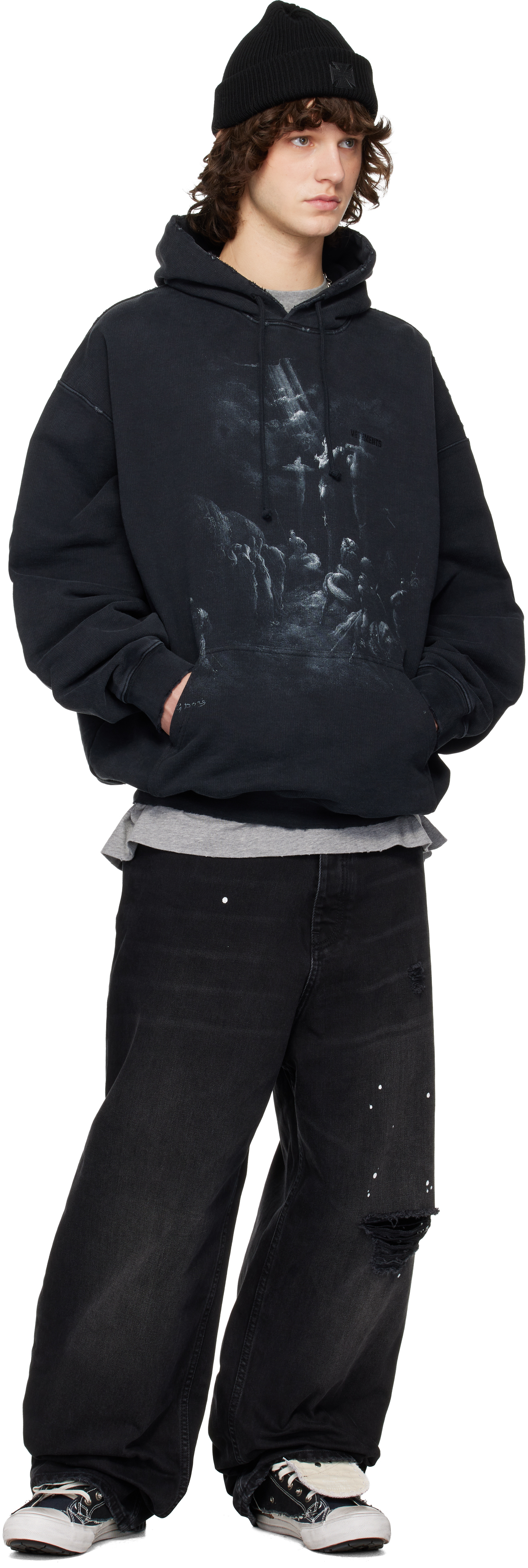 Black Jesus On A Cross Hoodie