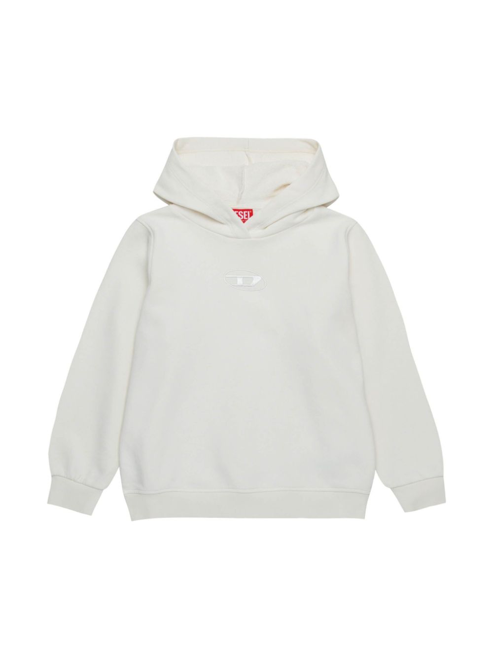 Logo-embroidered hoodie - White