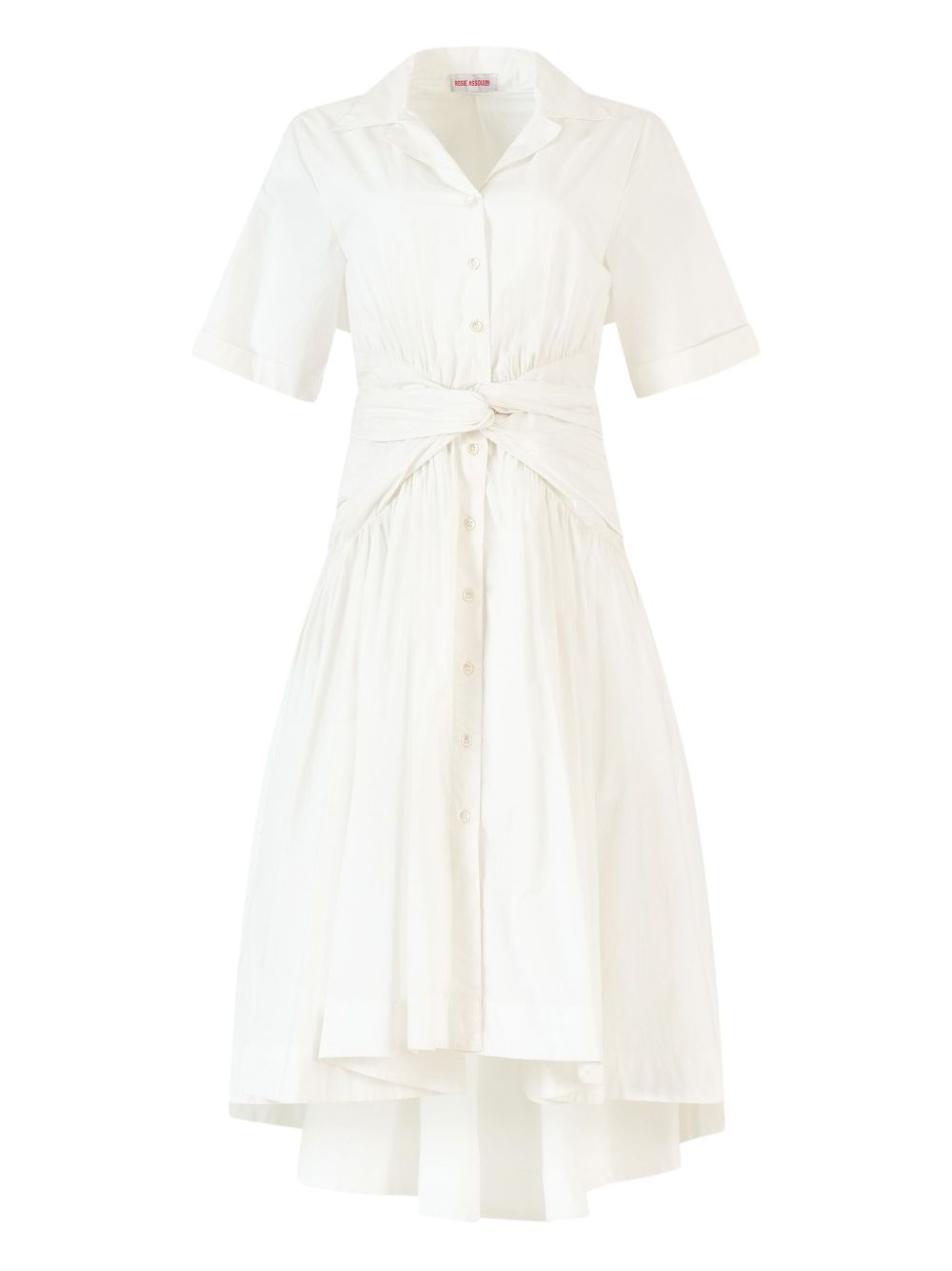Cotton midi dress - White
