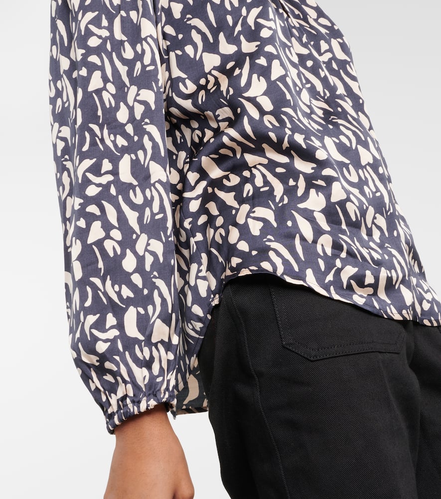 Kade printed satin blouse