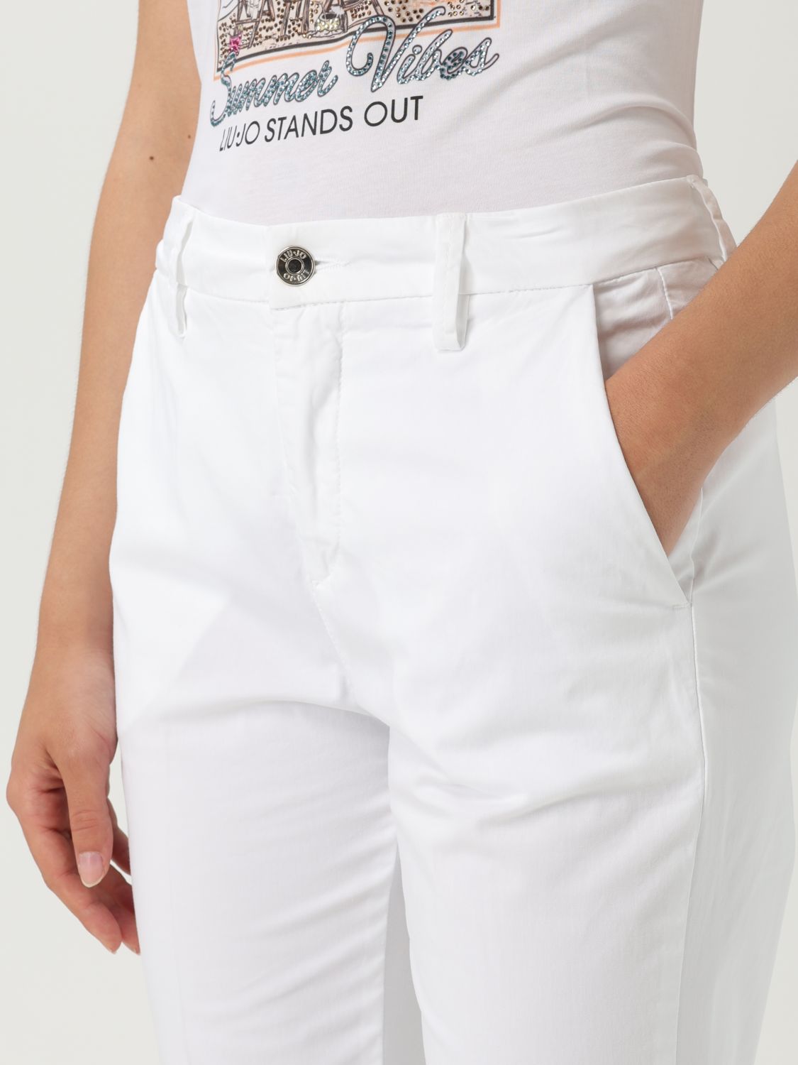 Pants LIU JO Woman color White