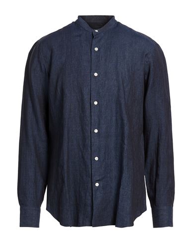 Man Shirt Midnight blue Size 16 ½ Linen
