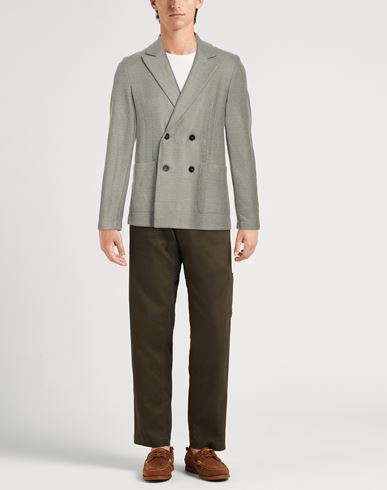 Man Blazer Sage green Size 38 Linen, Cotton