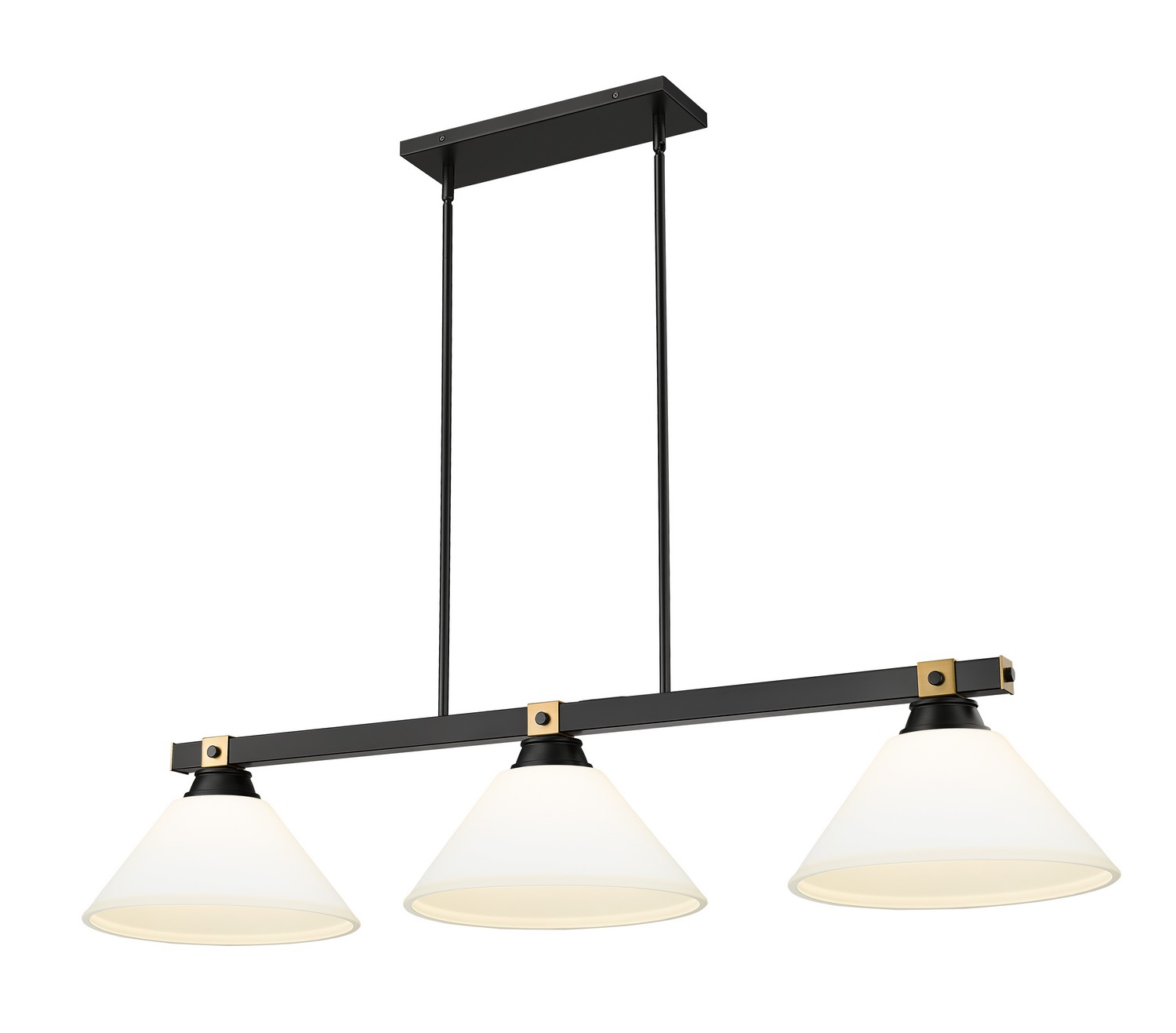 Matte Black Rubbed Brass Billiard from the Bronte Collection