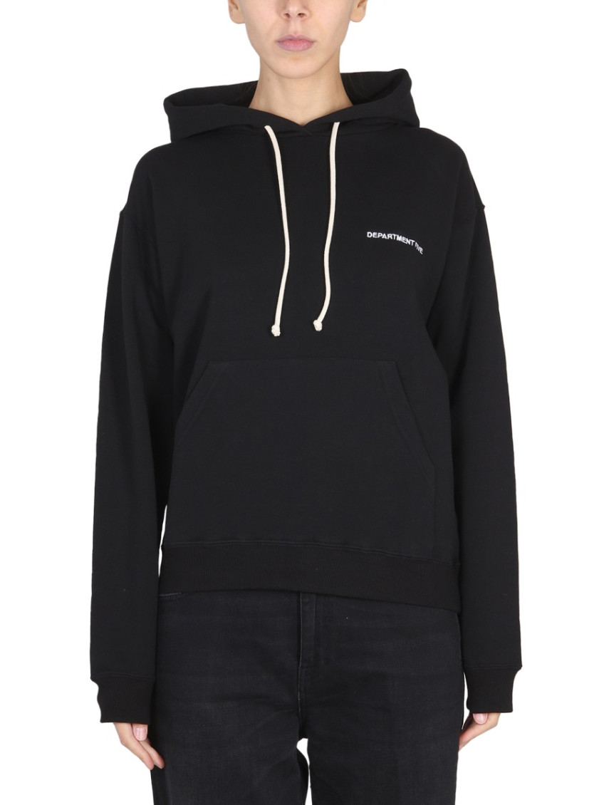 Black Logo Hood Sweatshirt