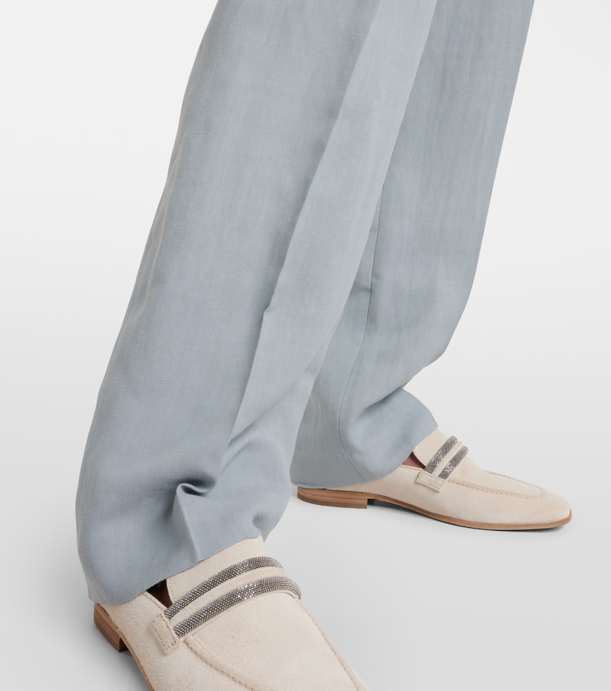 Mid-rise straight pants