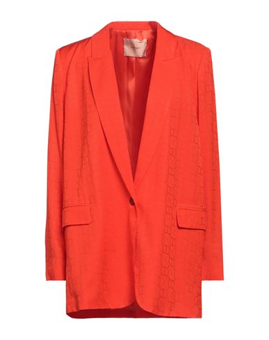 Woman Blazer Orange Size 2 Viscose