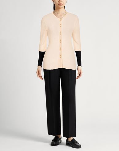 Crème Woman Cardigan Beige Size M Acrylic, Merino Wool, Viscose