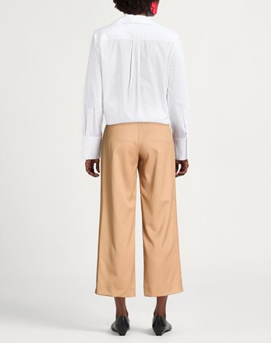 Woman Pants Camel Size 10 Wool, Polyester