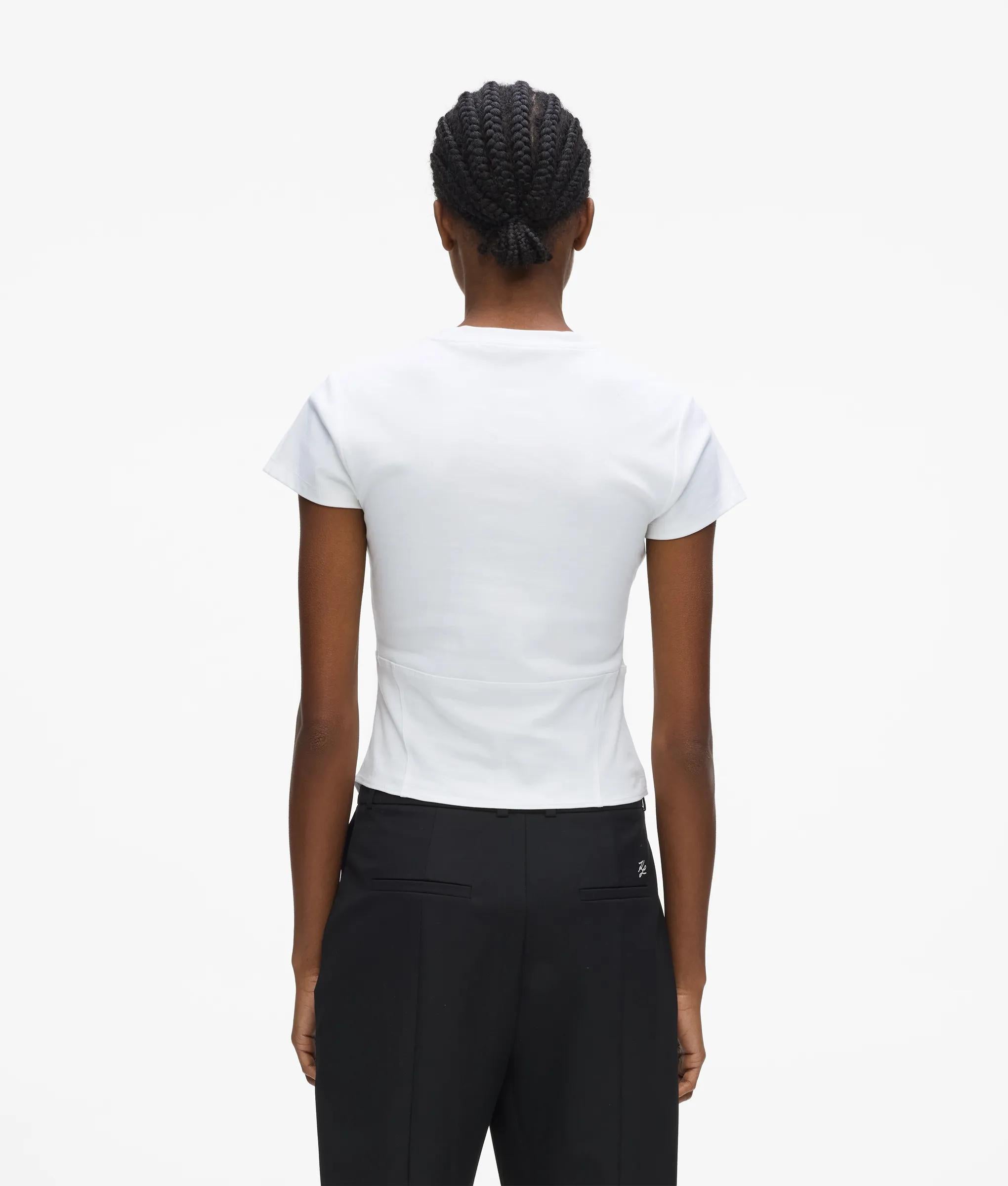 Karl Lagerfeld - Korsett-t-shirt, Damen, Weiss, Größe