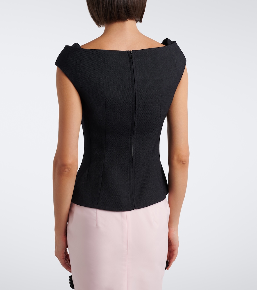 Bow-detail off-shoulder top