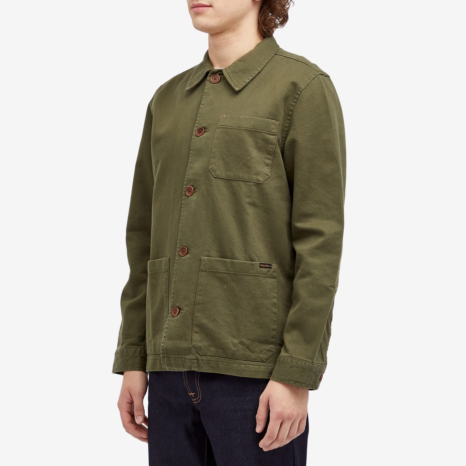 Nudie Jeans Co Men's Nudie Barney Worker Jacket in Olive