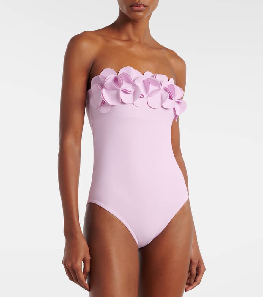 Floral bandeau swimsuit