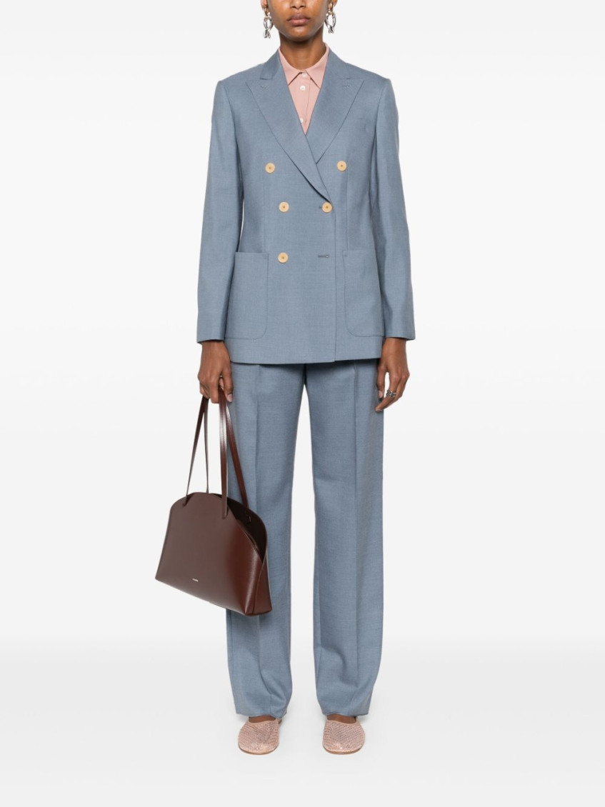 Blue Berta Double-breasted Blazer