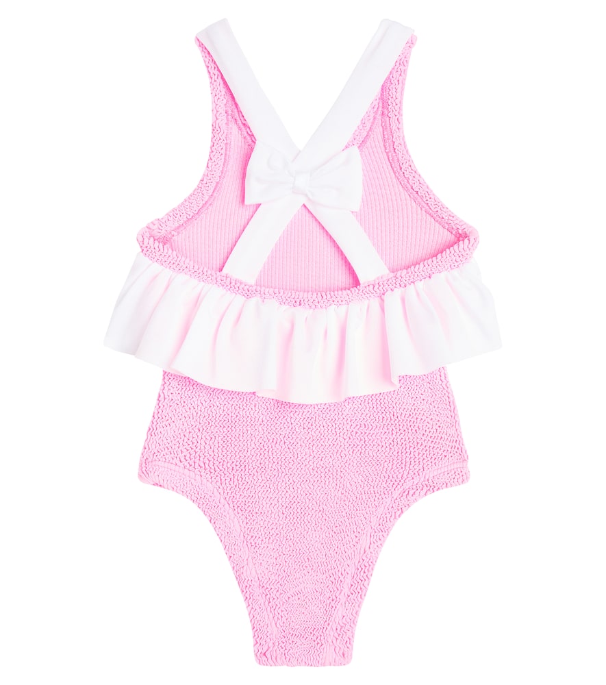 Hunza G Kids Baby Lara bow-detail swimsuit