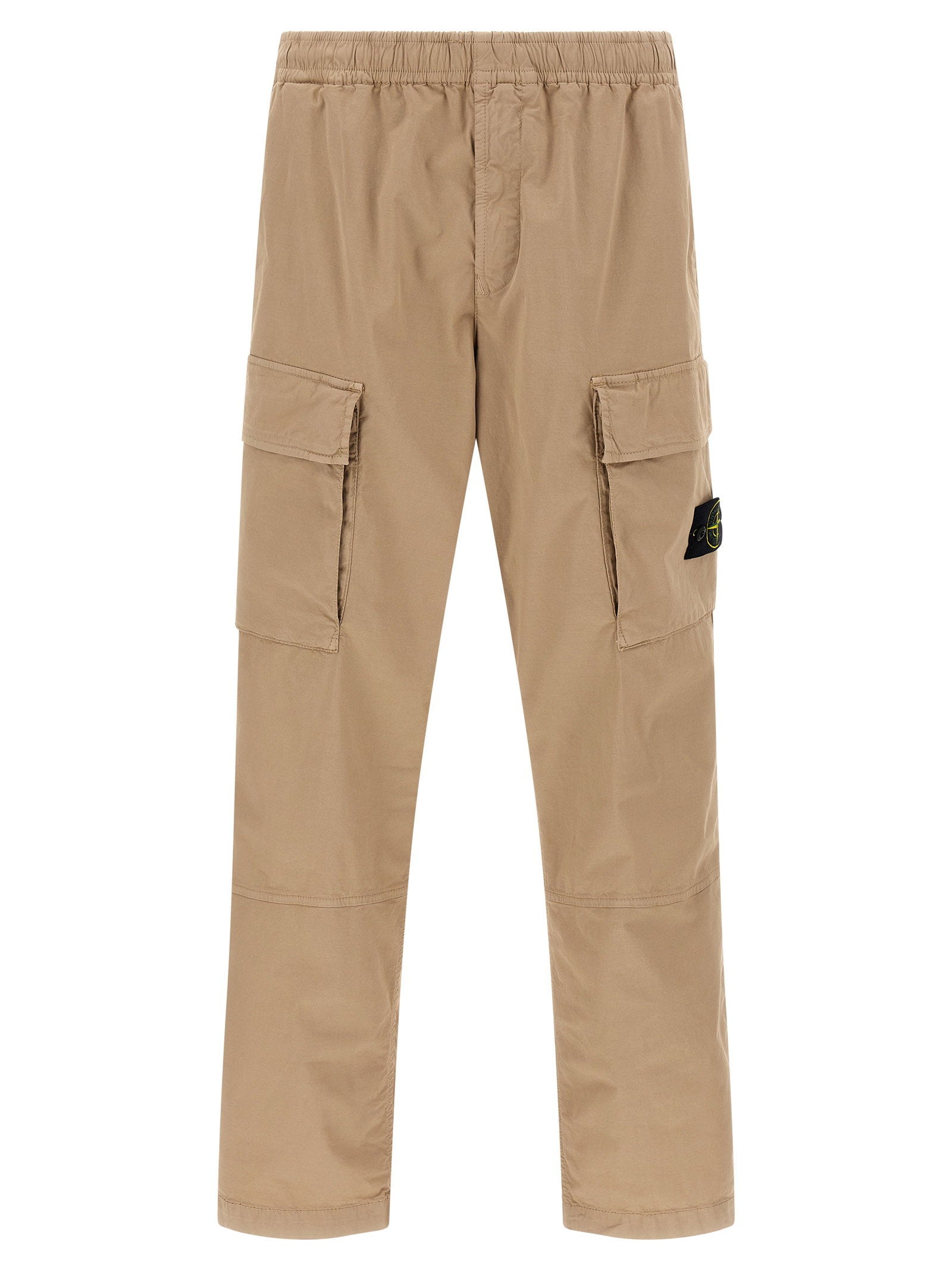 Organic Cotton Twill Cargo Pants — Beige