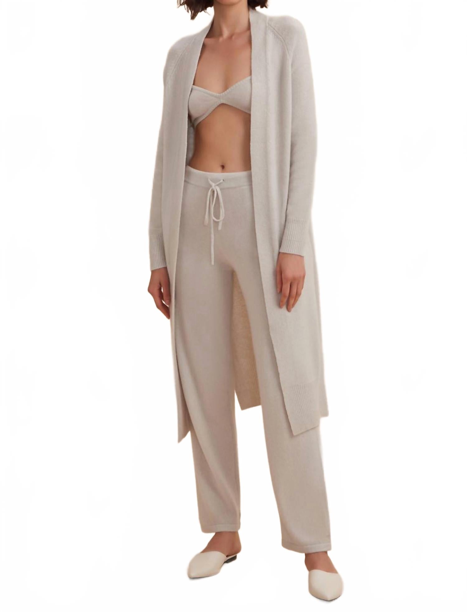 Vicia Cashmere Bralette In Fog