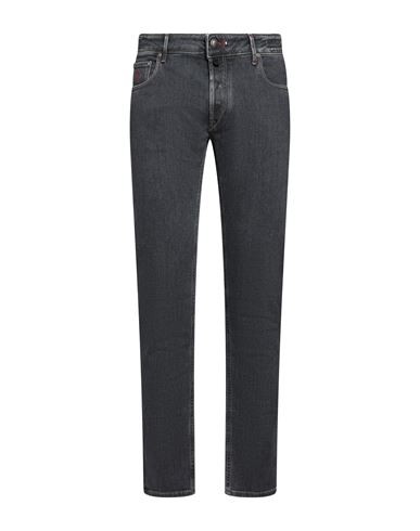 Man Jeans Black Size 31 Cotton, Elastomultiester, Elastane