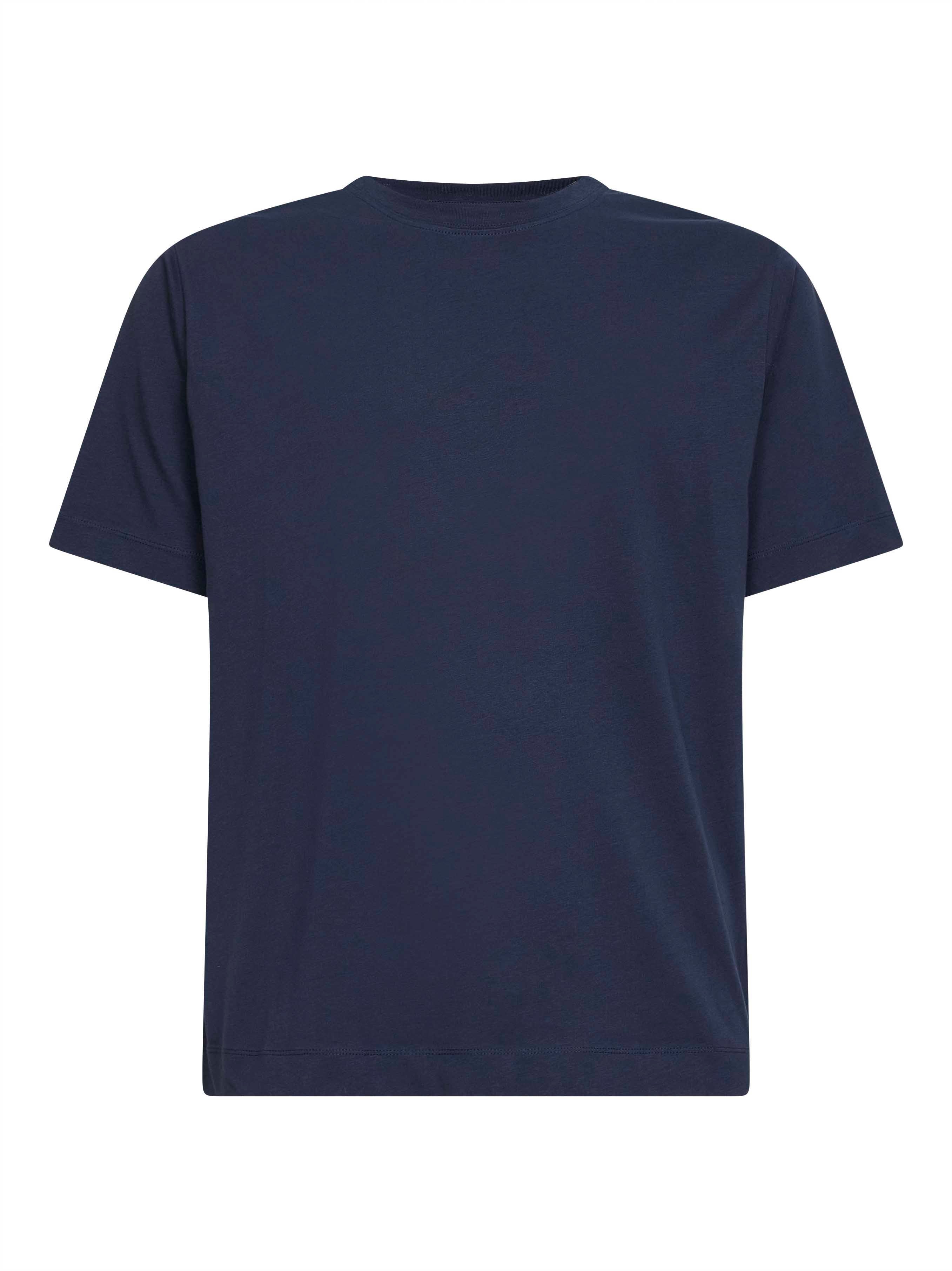 Jersey Cotton Crewneck T-Shirt — Navy