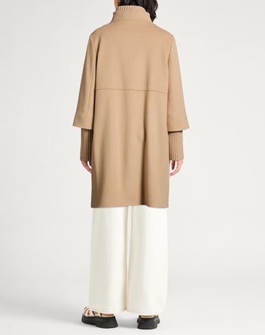 Woman Coat Beige Size 12 Virgin Wool