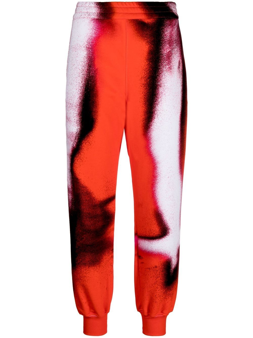 Mushroom Spore cotton track pants - 0628 RED MULTI