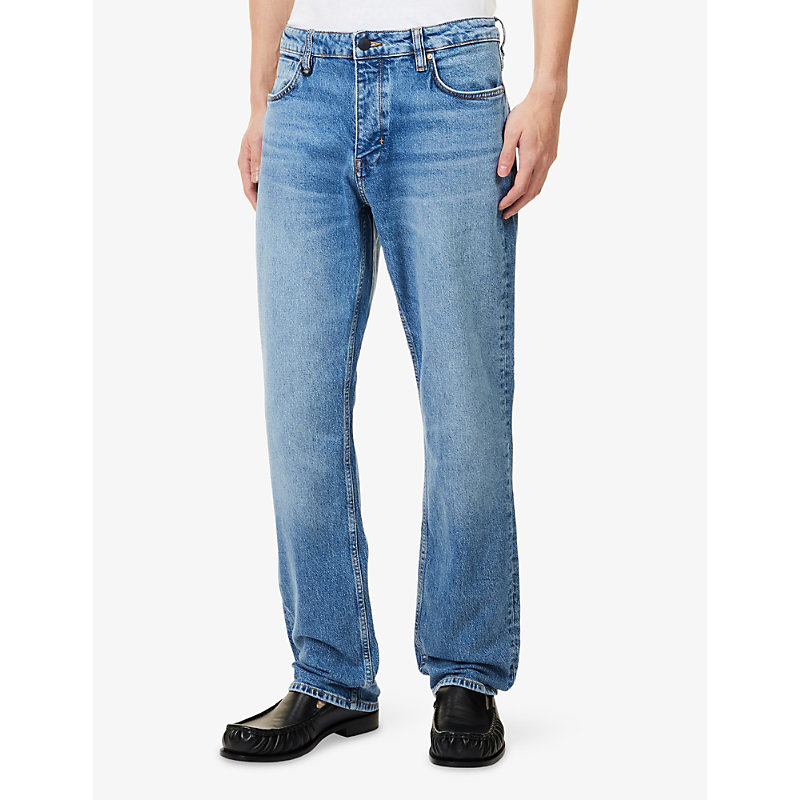 Mens Ray Straight-Leg Stretch-Denim Jeans