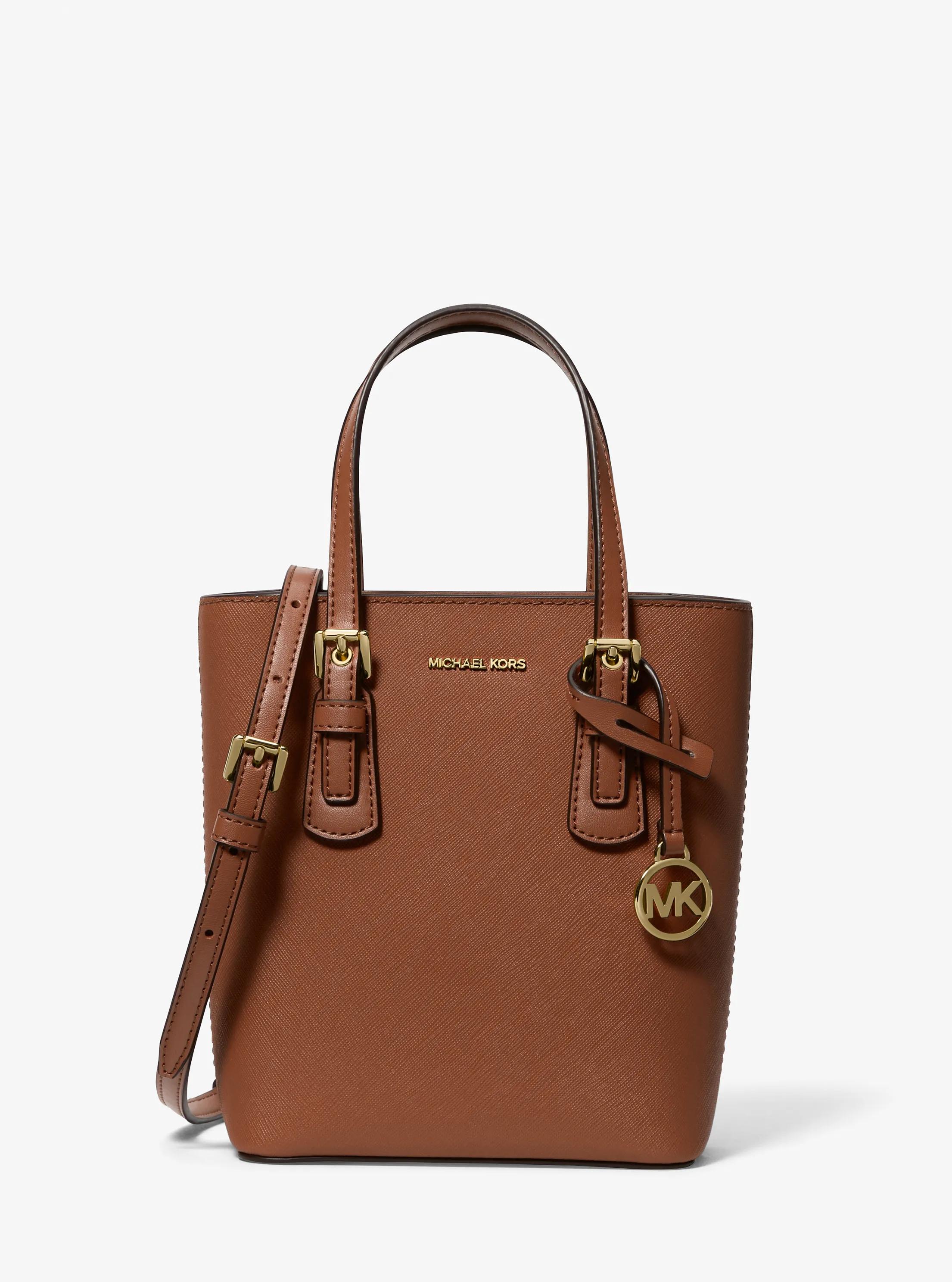 Voyager Extra-Small Leather Convertible Crossbody Bag in Brown - One Size