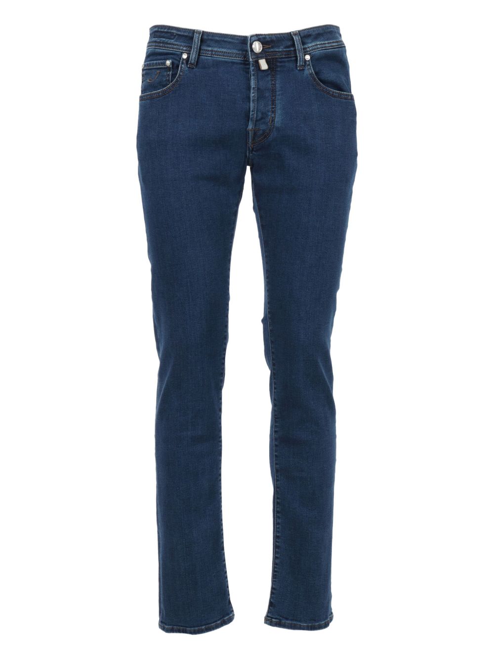 Stylish Five-Pocket Jeans with Contrast Stitching