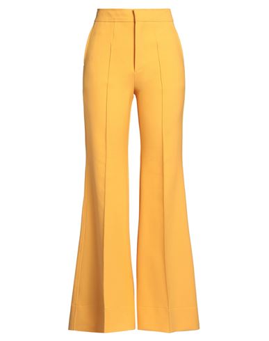 Woman Pants Marigold Size 4 Polyester, Virgin Wool, Elastane, Polyamide