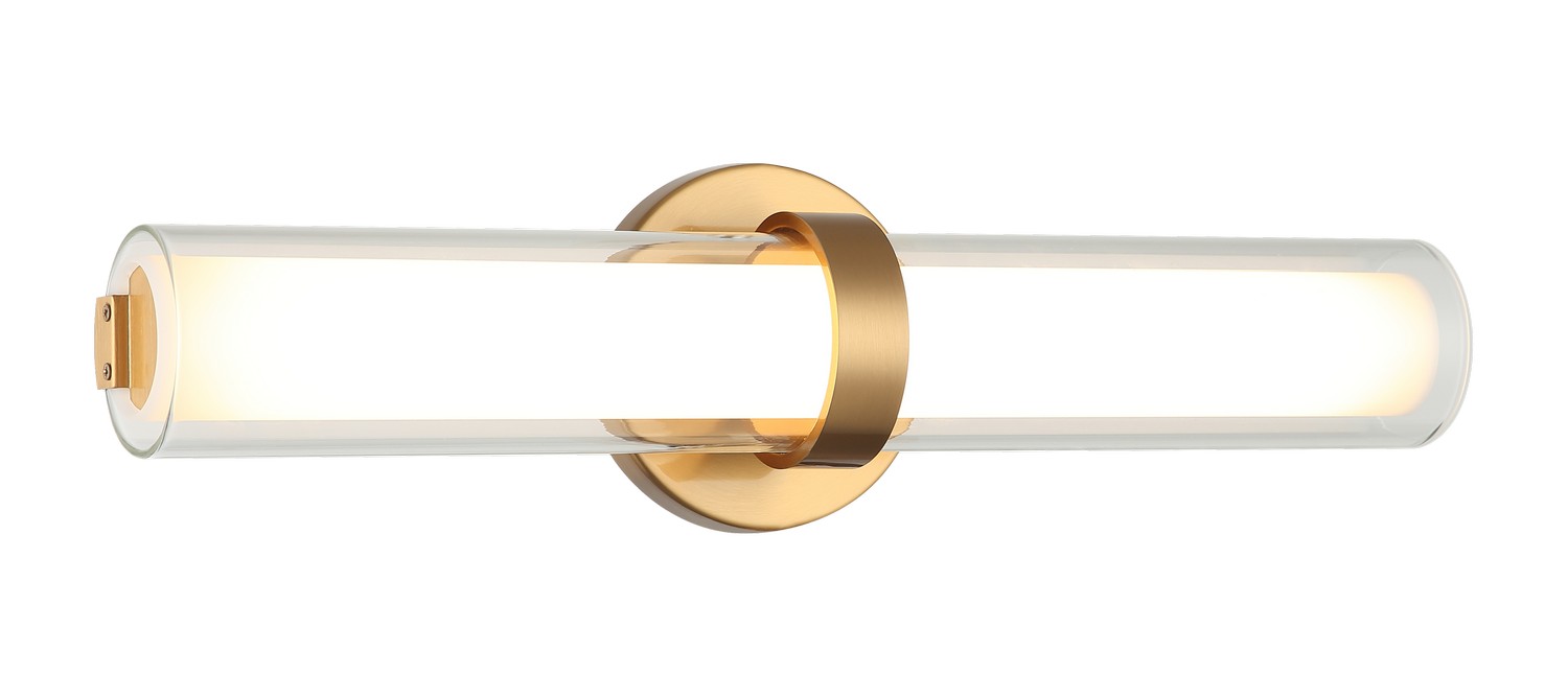 Aged Gold Brass LED Wall Sconce from the Satchie Collection