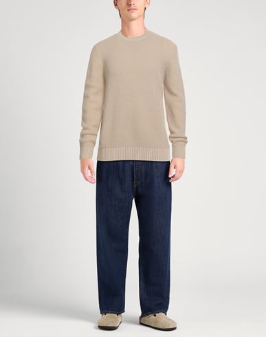 Man Sweater Beige Size M Virgin Wool