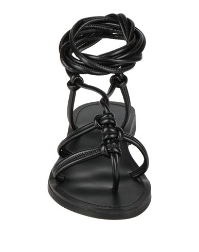 Woman Thong sandal Black Size 6 Textile fibers