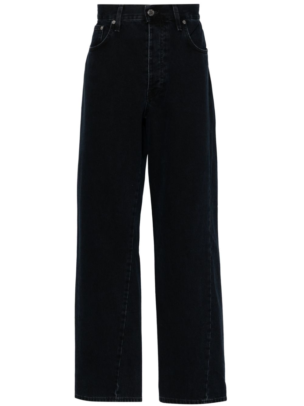 Twisted wide-leg jeans - Blue