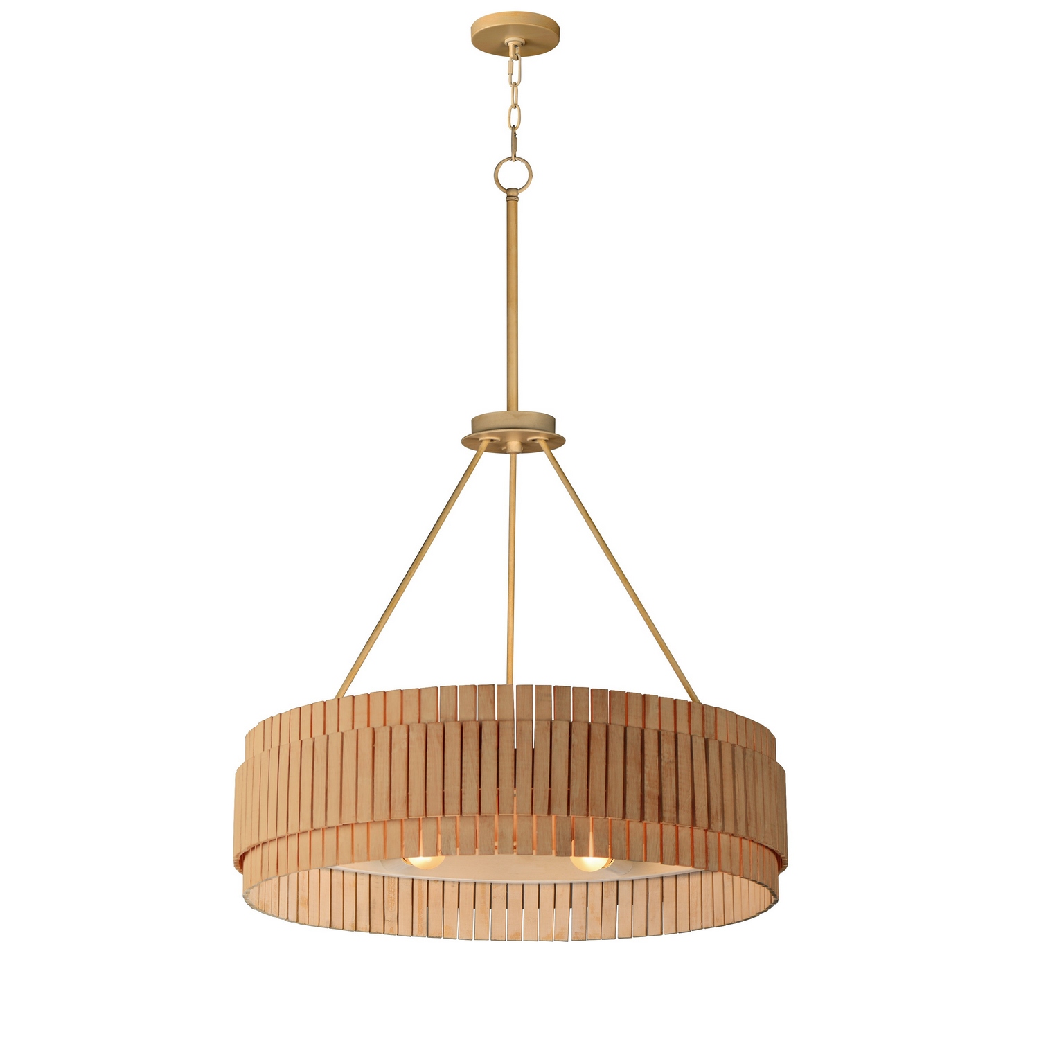 Natural Aged Brass Chandelier from the Satori Collection