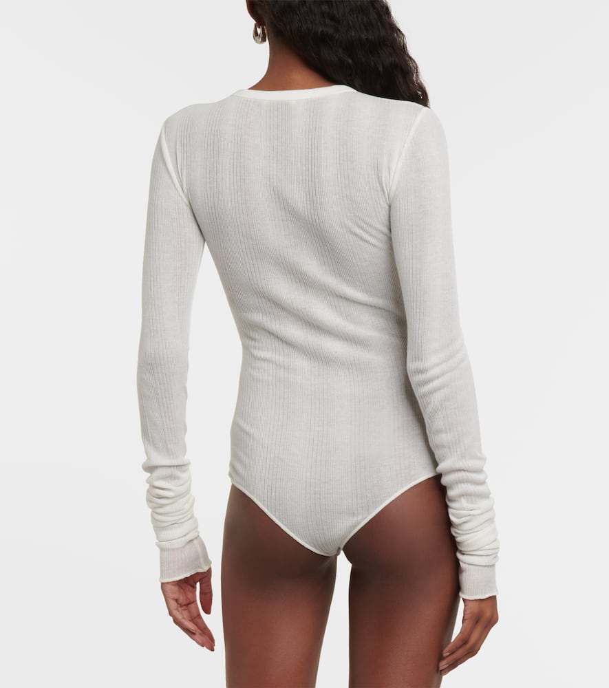 Janelle cotton-blend jersey bodysuit