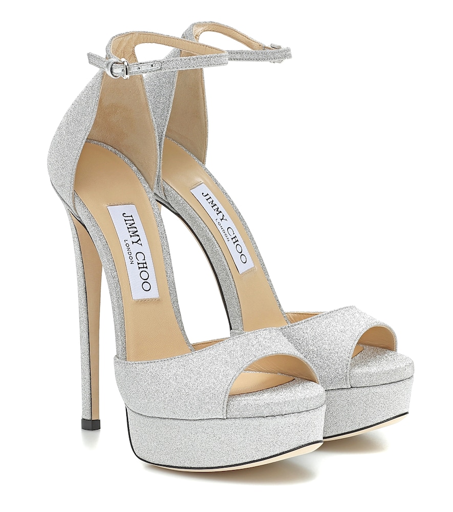 Jimmy Choo Max 150 glitter sandals