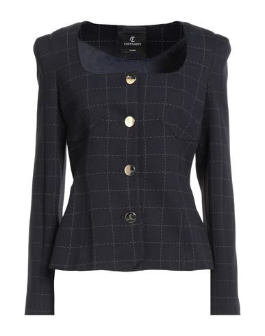 Woman Jacket Midnight blue Size S Viscose, Polyamide, Elastane
