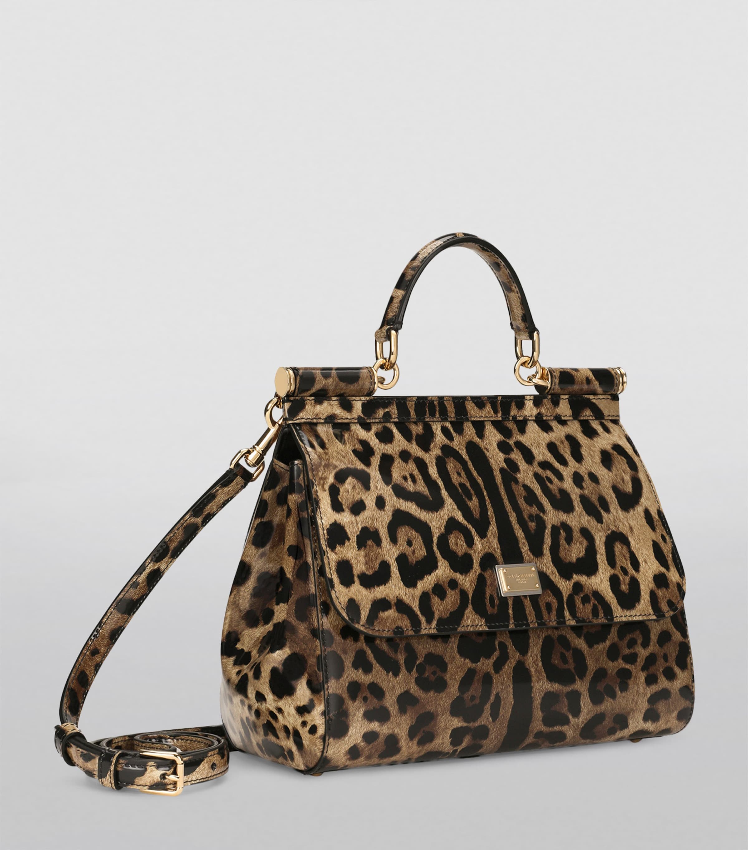 Kim Medium Leopard Print Sicily Bag