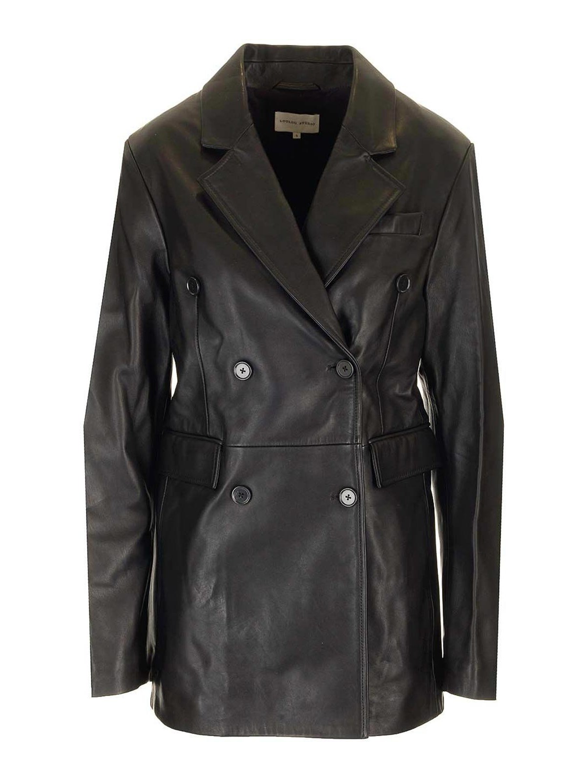 Double Breasted Leather Jacket