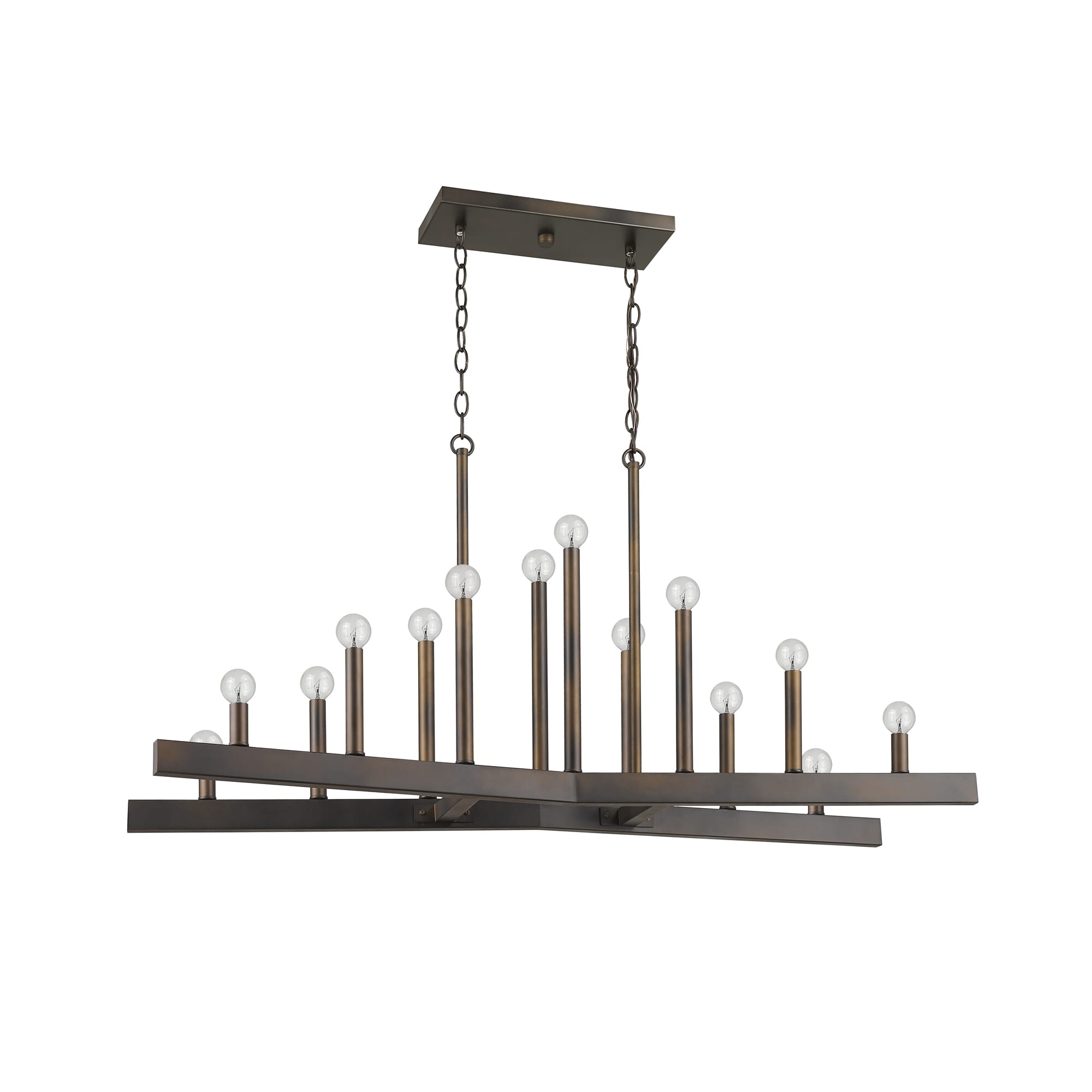 Oil-Rubbed Bronze 14 Light Island Pendant from the Fallon Collection
