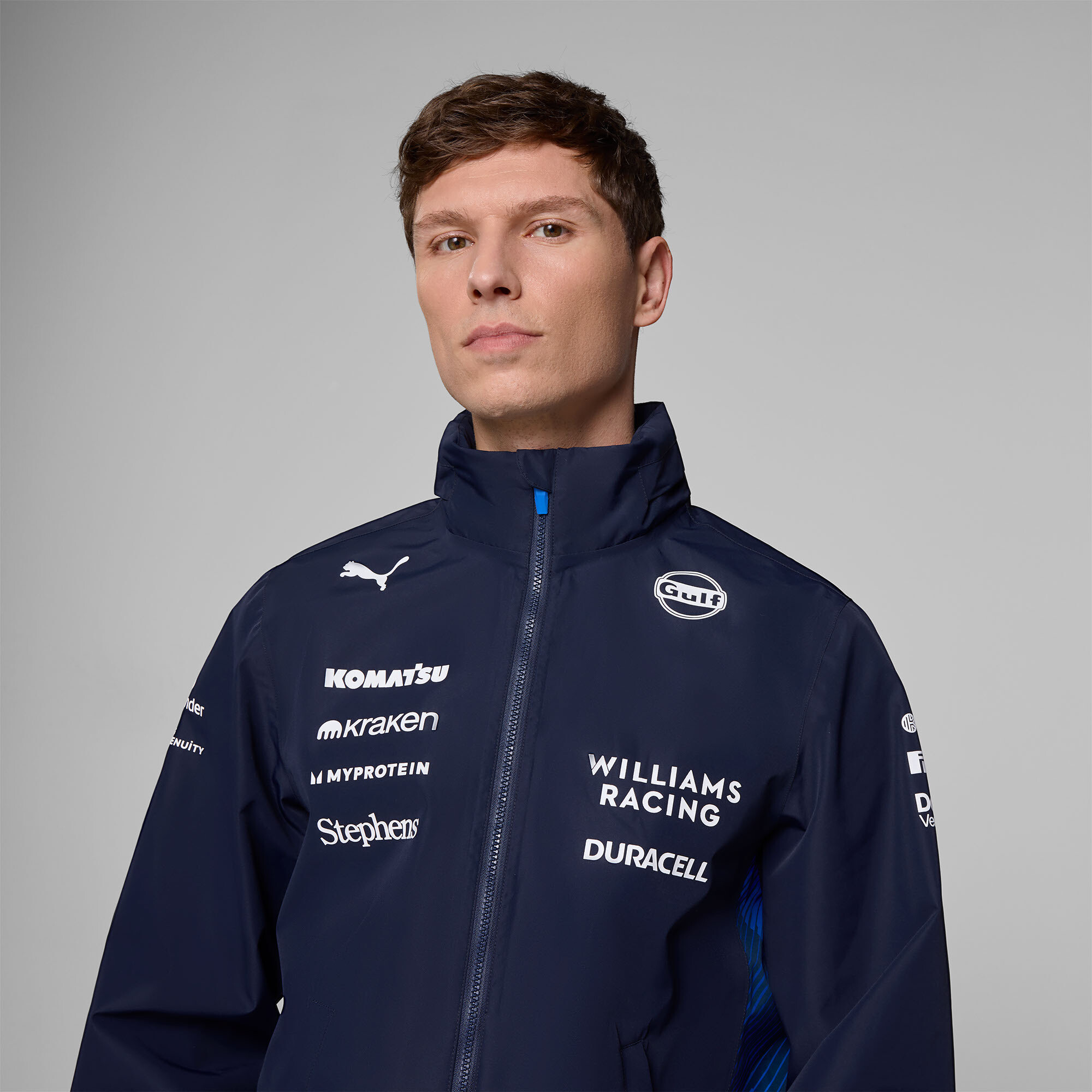 PUMA Williams Racing 2025 Replica Men's Rain Jacket in Blue