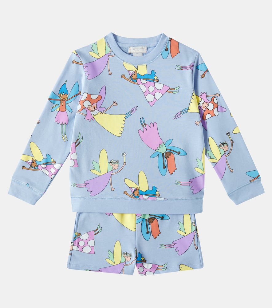 Stella McCartney Kids Cotton sweatshirt and shorts set
